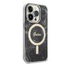 Zestaw Guess GUBPP14XHMEACSK ładowarka indukcyjna + etui Marble MagSafe do iPhone 14 Pro Max