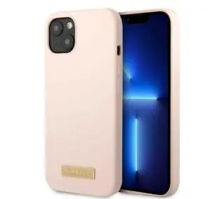 Guess Silicone Logo Plate MagSafe GUHMP13MSBPLP do iPhone 13