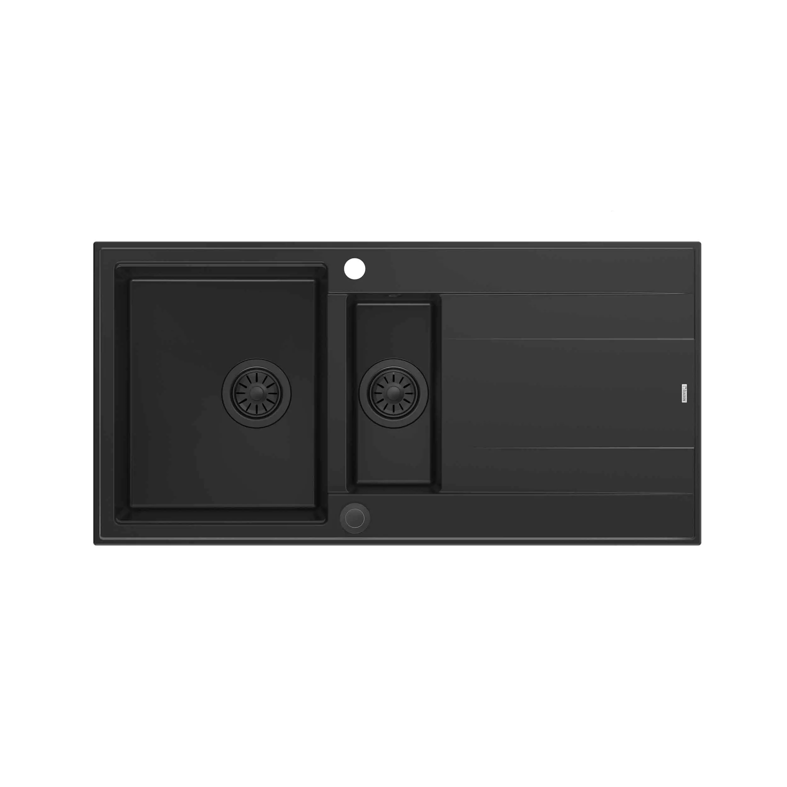 Zlewozmywak Quadron HQE510050U7_BLM_P2O Evan 156 Granitowy Czarny mat