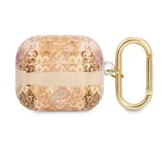 Etui na słuchawki Guess Paisley Strap Collection do AirPods 3 Złoty