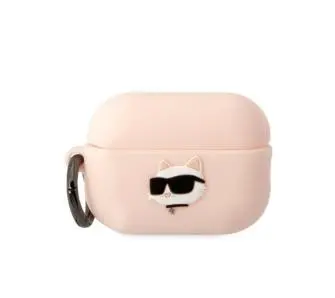 Etui na słuchawki Karl Lagerfeld Silicone Choupette Head 3D do AirPods Pro 2 Różowy