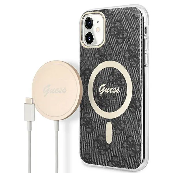 Zestaw Guess GUBPN61H4EACSK ładowarka indukcyjna + etu 4G Print MagSafe do iPhone 11