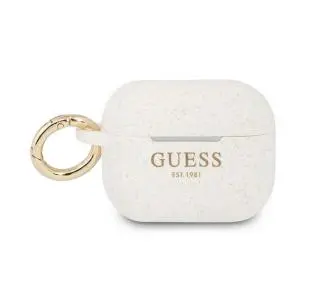 Guess Silicone Glitter do AirPods Pro Biały