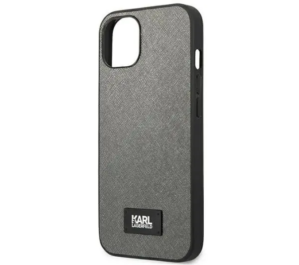 Karl Lagerfeld Saffiano Plaque KLHCP13SSFMP2DG do iPhone 13 mini