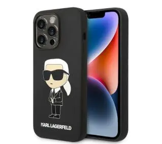 Karl Lagerfeld Silicone Ikonik Magsafe KLHMP14XSNIKBCK do iPhone 14 Pro Max