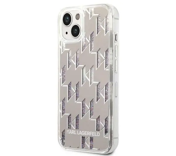 Karl Lagerfeld Liquid Glitter Monogram KLHCP14MLMNMS do iPhone 14 Plus