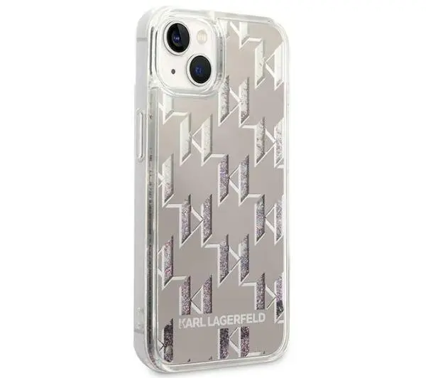 Karl Lagerfeld Liquid Glitter Monogram KLHCP14MLMNMS do iPhone 14 Plus