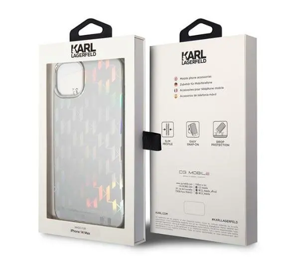 Karl Lagerfeld Monogram Iridescent KLHCP14MLGMMSV3 do iPhone 14 Plus