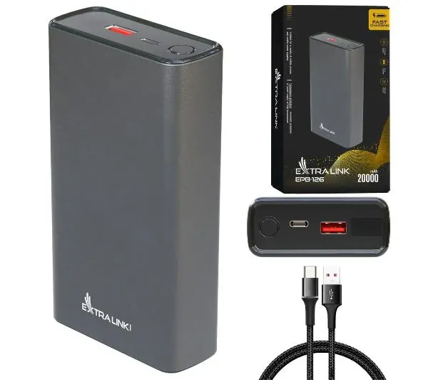 Extralink EPB-126 20000mAh PD 45W Szary