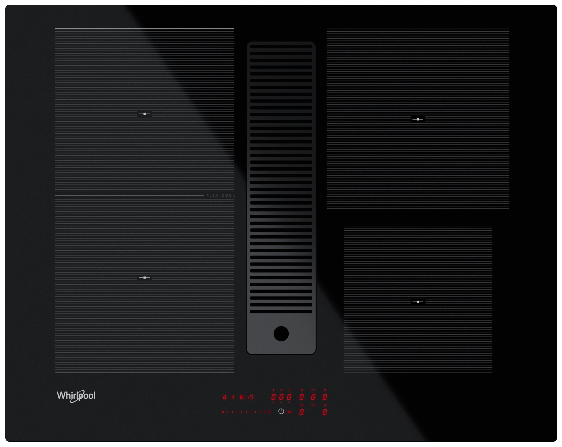 Płyta indukcyjna z okapem Whirlpool WVH 1065 B F KIT FlexiCook 65cm