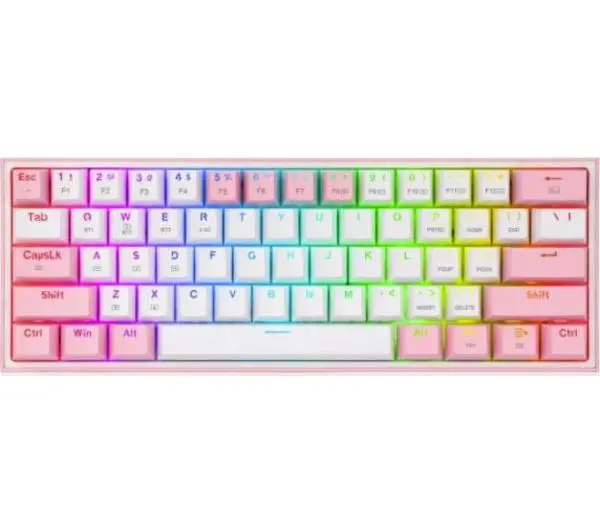 Klawiatura mechaniczna Redragon Fizz Pro K616 RGB Hotswap Box Red Biało-różowy