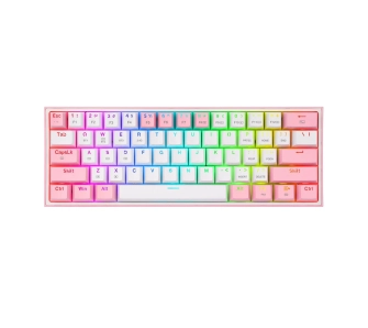 Klawiatura mechaniczna Redragon Fizz Pro K616 RGB Hotswap Box Red Biało-różowy