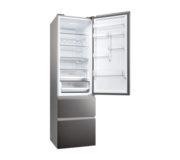 Haier Seria 5 HTW5620CNMP Funkcje AI Pełny No Frost 205cm Komora świeżości Zdalne sterowanie Dark Inox - Kup na Raty - RRSO 0%