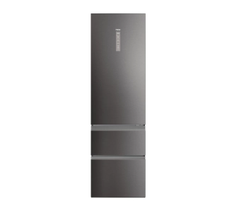 Lodówka Haier Seria 5 HTW5620CNMP Funkcje AI Pełny No Frost 205cm Komora świeżości Zdalne sterowanie Dark Inox
