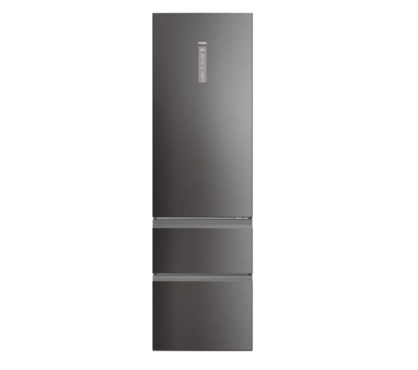 Lodówki - Haier Seria 5 HTW5620CNMP Pełny No Frost 205cm Komora świeżości Zdalne sterowanie Dark Inox