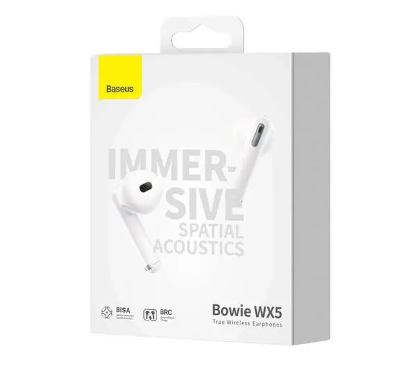 Baseus Bowie WX5 Douszne Bluetooth 5.3 Biały