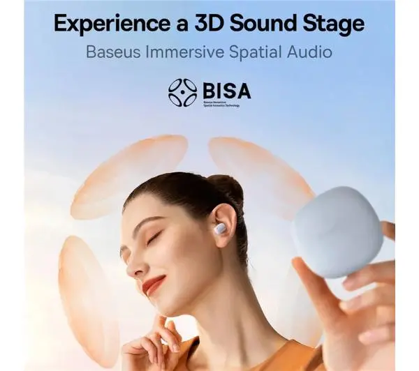 Baseus AirNora 2 Dokanałowe Bluetooth 5.3 Niebieski