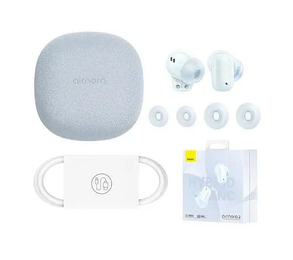 Baseus AirNora 2 Dokanałowe Bluetooth 5.3 Niebieski