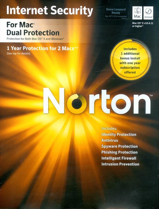 Symantec Norton Internet Security 2011 Dual Protection MAC 2stan/12m-cy