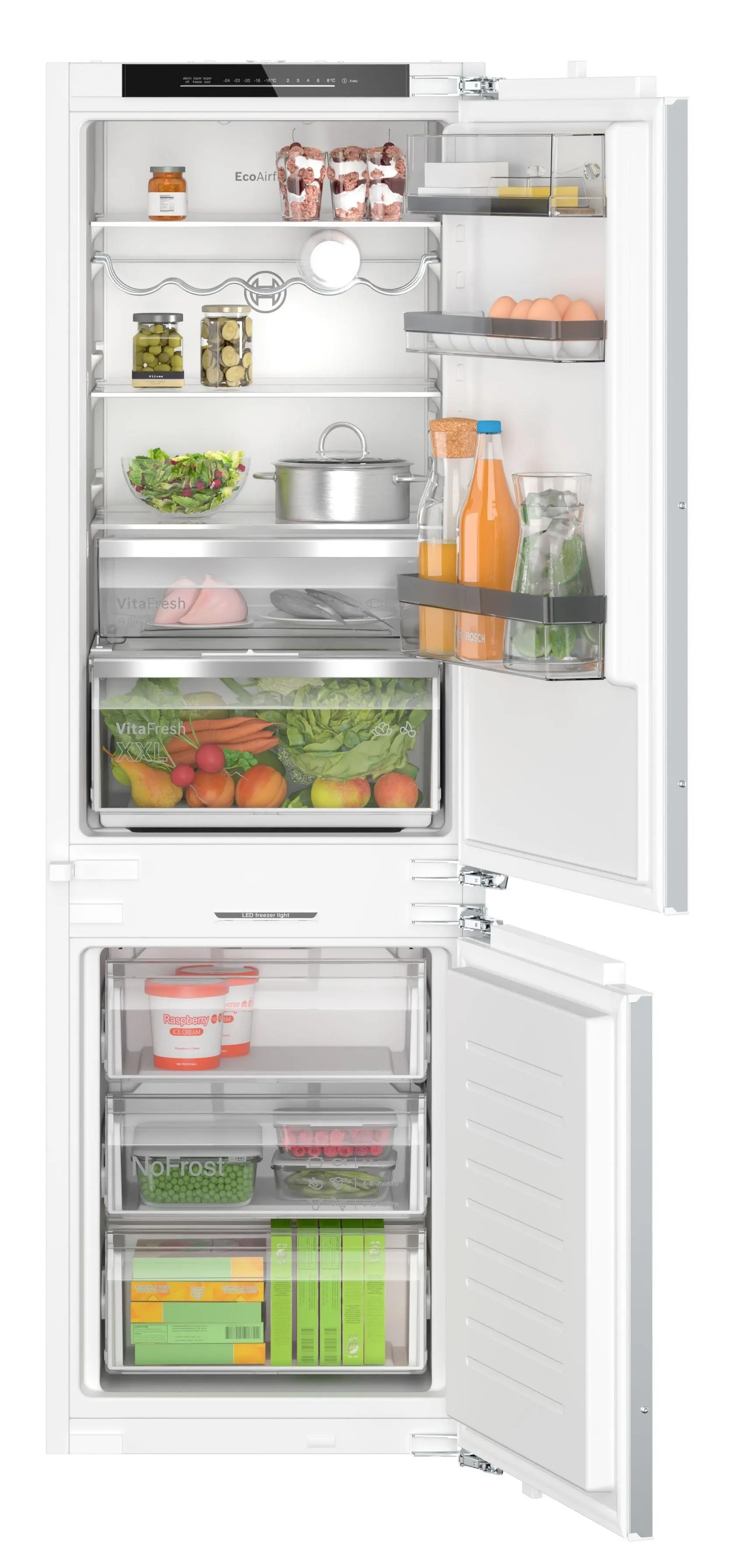 Lodówka Bosch Serie 6 KIN86ADD0 Zamrażarka No Frost 177,2cm Szuflada z kontrolą wilgotności