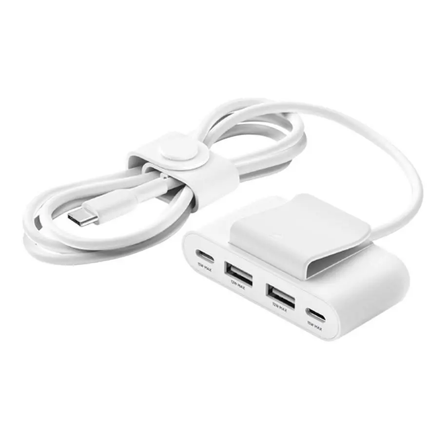 Ładowarka biurkowa Belkin BUZ001BT2MWHB7 4-Port USB Power Extender 2x USB-A 2x USB-C 15W Biały