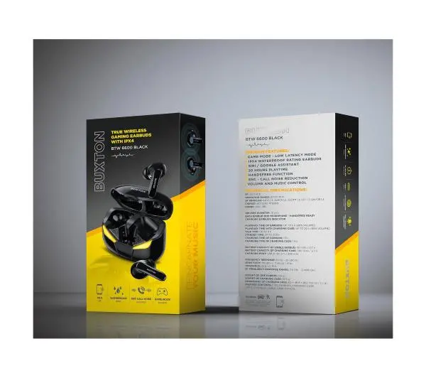 Buxton BTW 6600 Dokanałowe Bluetooth 5.0 Czarny