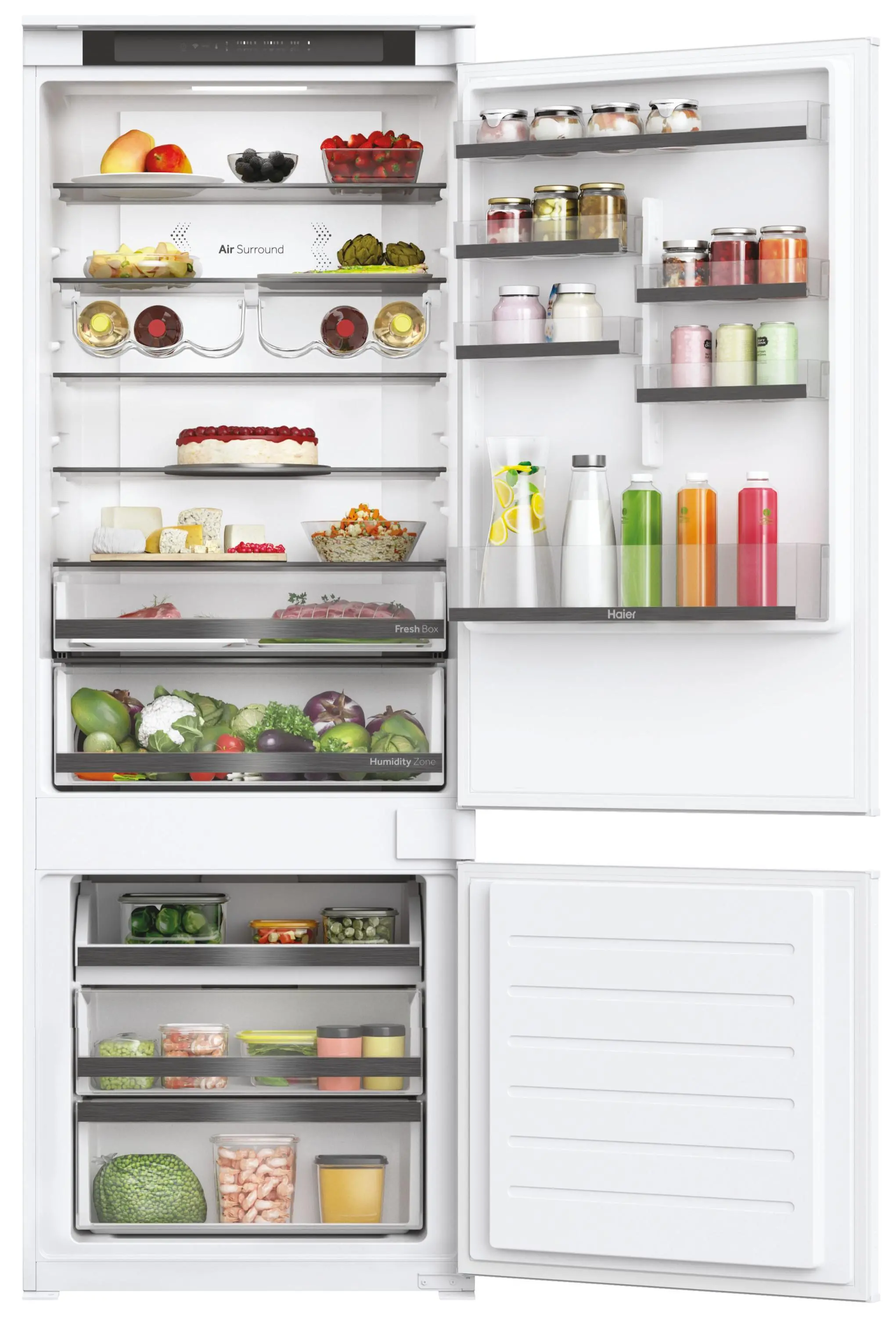 Lodówka Haier Seria 6 HE7195BCMW Pełny No Frost 193,5cm Szuflada z kontrolą wilgotności