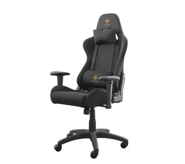 Deltaco GAM-051-B Gamingowy do 110kg Tkanina Czarny - Kup na Raty - RRSO 0%