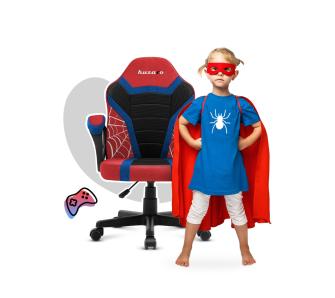 Fotel Huzaro Ranger 1.0 Mesh Dla dzieci do 130kg Tkanina Spider Czarno-czerwony