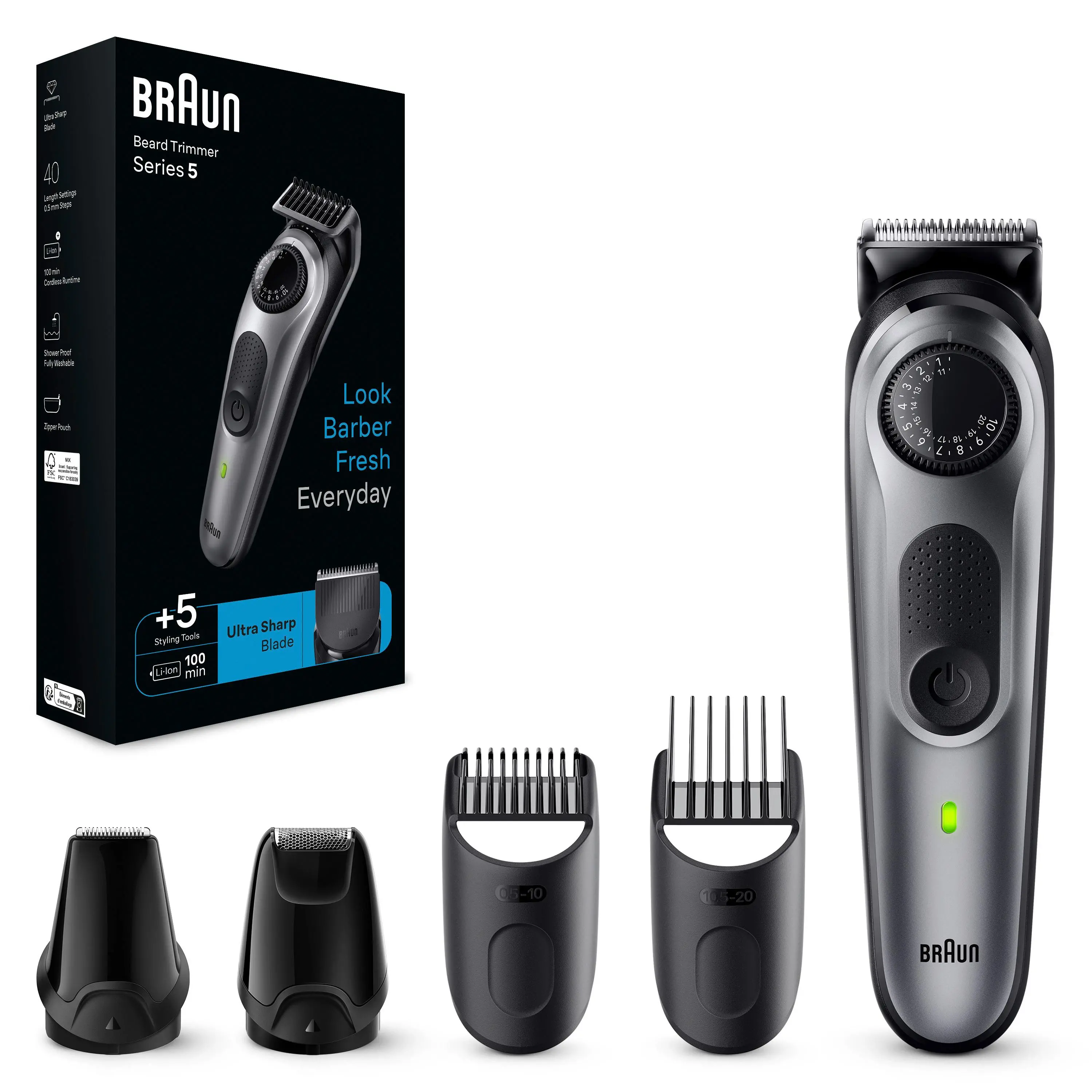 Trymer Braun BT5440 2 nasadki 50min