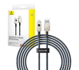 Kabel Baseus ARAMID FIBER USB-A do Lightning 2,4A 2m Granatowy