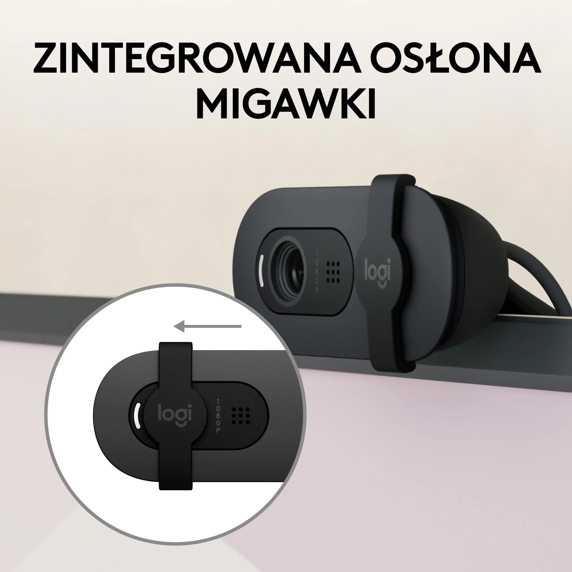 Фото Веб-камера Logitech Brio 100 Full HD Webcam Graphite (960-001585)