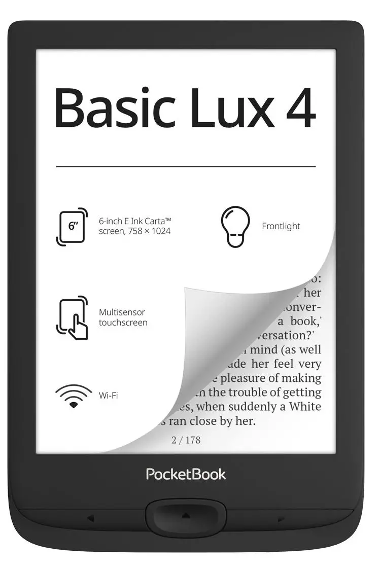 Czytnik E-booków Pocketbook Basic Lux 4 6" 8GB WiFi Czarny