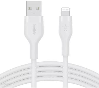 Kabel Belkin Silicone Lightning do USB-A 2m Biały
