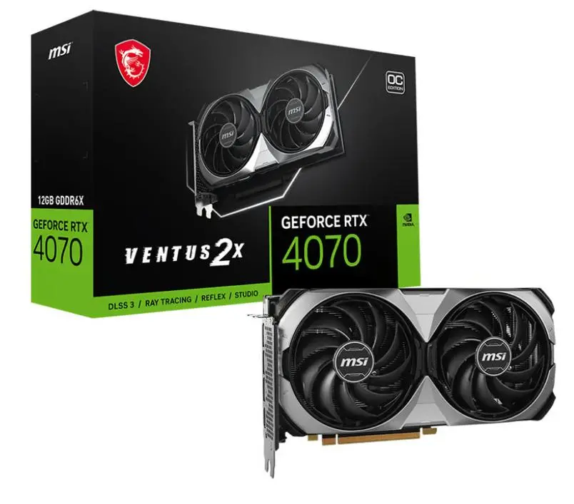 Karta graficzna MSI GeForce RTX 4070 VENTUS 2X E OC 12GB GDDR6X 192bit DLSS 3