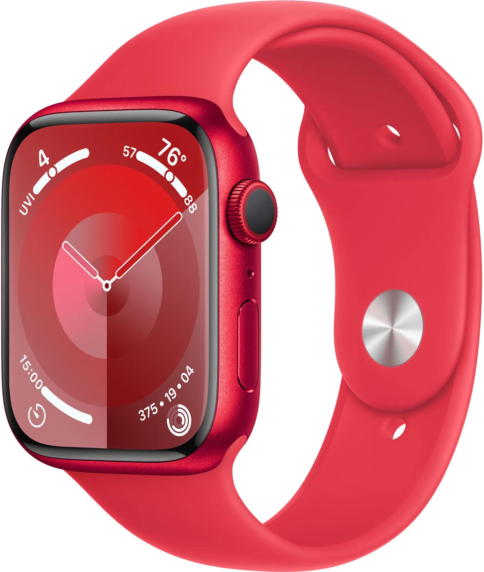 Apple Watch Series 9 GPS koperta 45mm z aluminium (PRODUCT)RED pasek sportowy (PRODUCT)RED S/M