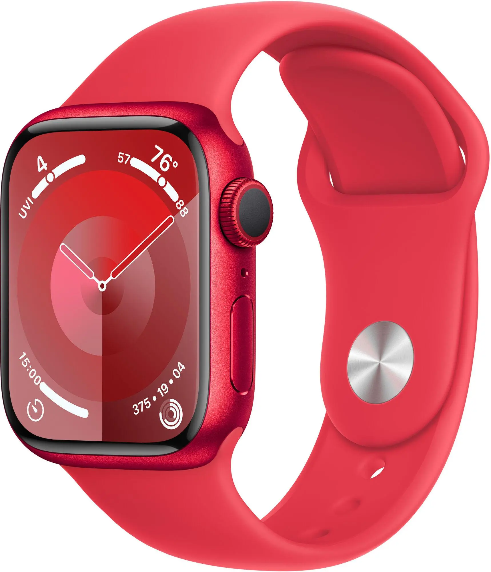 Apple Watch Series 9 GPS koperta 41mm z aluminium z edycji (PRODUCT)RED pasek sportowy (PRODUCT)RED M/L