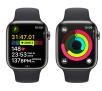 Smartwatch Apple Watch Series 9 GPS + Cellular koperta 45mm ze stali nierdzewnej Mocny grafit pasek sportowy Północ S/M