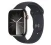 Apple Watch Series 9 GPS + Cellular koperta 45mm ze stali nierdzewnej Mocny grafit pasek sportowy Północ S/M