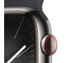 Smartwatch Apple Watch Series 9 GPS + Cellular koperta 45mm ze stali nierdzewnej Mocny grafit pasek sportowy Północ S/M