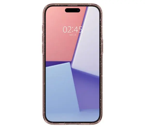 Spigen Liquid Crystal Glitter iPhone 15 Pro Max rose quartz
