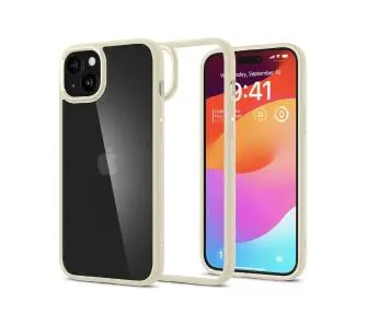 Etui Spigen Crystal Hybrid do iPhone 15 Plus Piaskowy