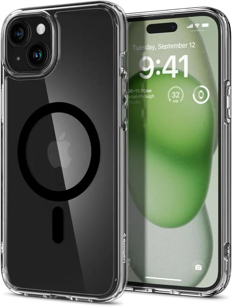 Etui Spigen Ultra Hybrid MagFit do iPhone 15 Plus Czarny