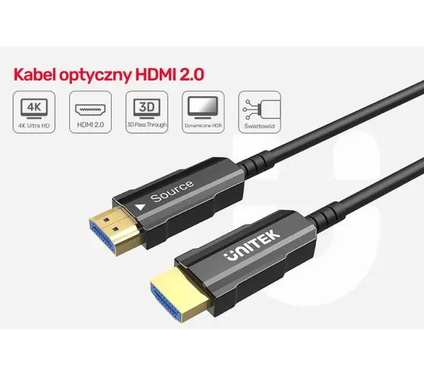 Unitek C11072BK-20M 20m Czarny