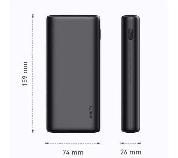 Aukey PB-Y37 20000mAh PD 65W Czarny