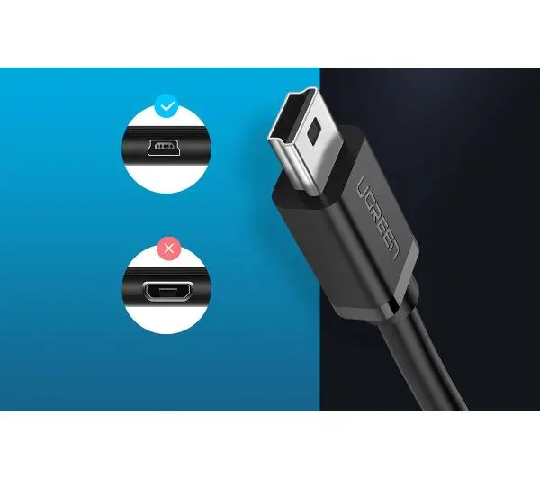 UGREEN US249 USB-A  do USB mini Czarny