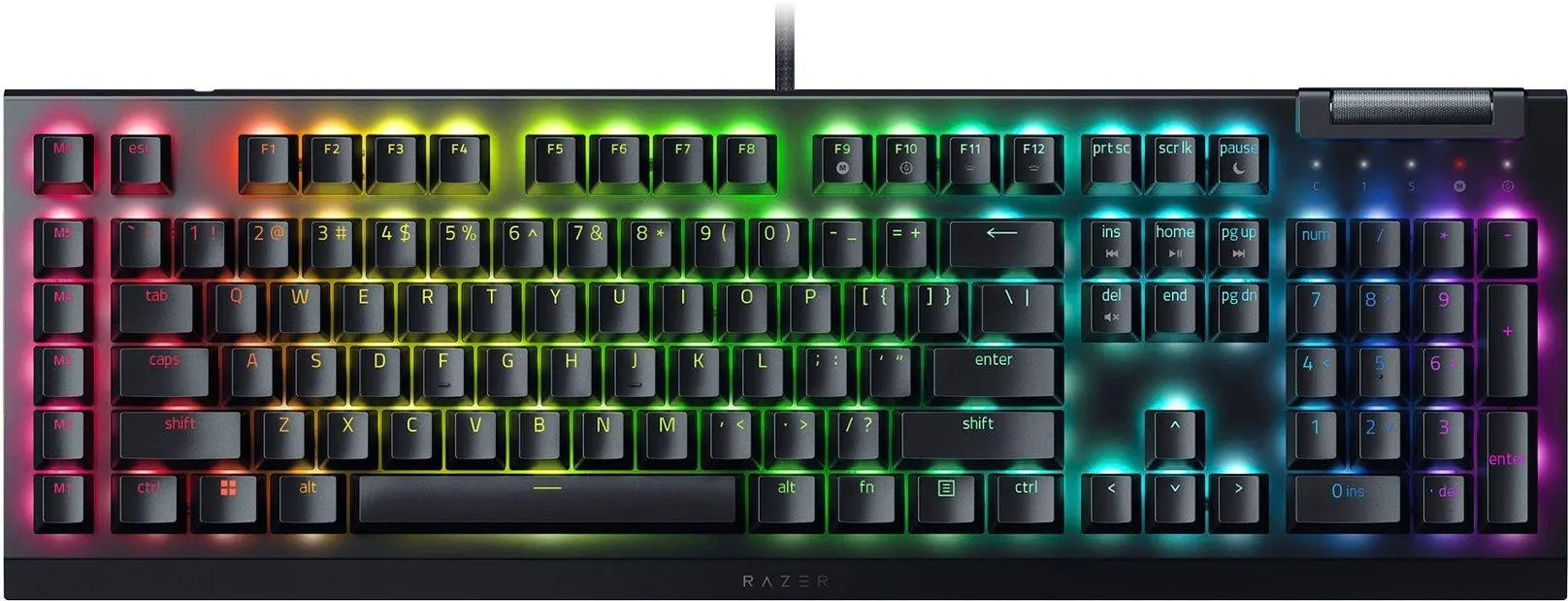 Klawiatura mechaniczna Razer BlackWidow V4 X US Yellow Switch Czarny