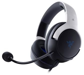 Słuchawki przewodowe z mikrofonem Razer Kaira X PlayStation Nauszne Czarno-biały
