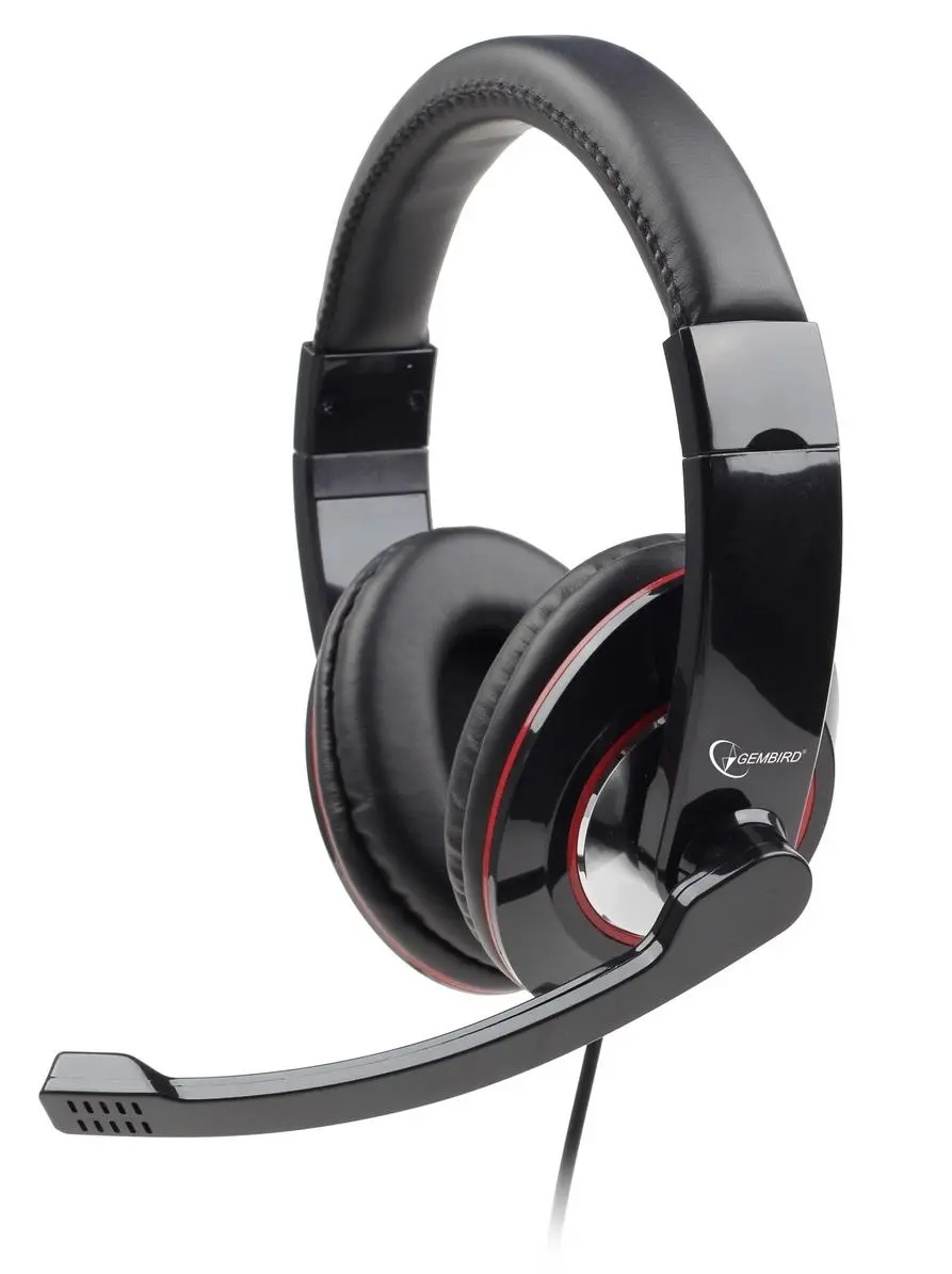 Słuchawki przewodowe z mikrofonem Gembird MHS-U-001 Nauszne Czarny