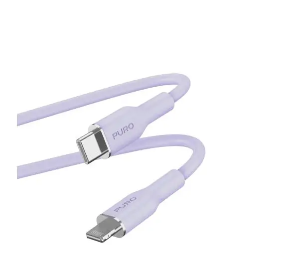 Puro Soft USB-C do Lightning 1,5 m Lawendowy